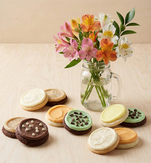 Alstroemeria Mason Jar Bouquet & Cookies