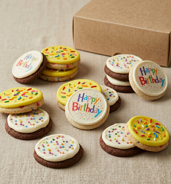 Assorted Festive Birthday Cookie Gift Box