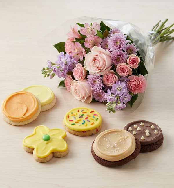 Berry Kiss Bouquet & Cookie Gift Set