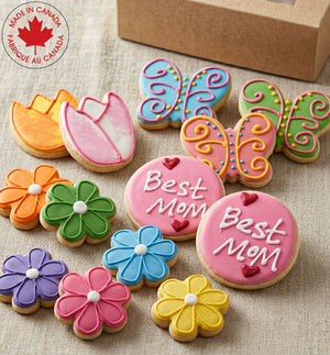Best Mom, Flower & Butterfly Cookie Box