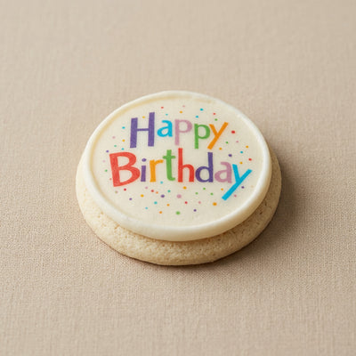 Buttercream Happy Birthday Cookie