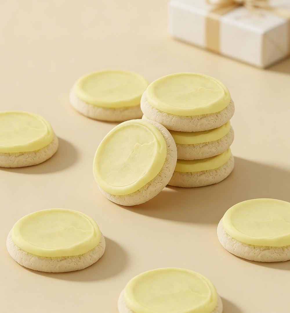 Buttercream-Frosted Lemon Burst Cookie Gift Box