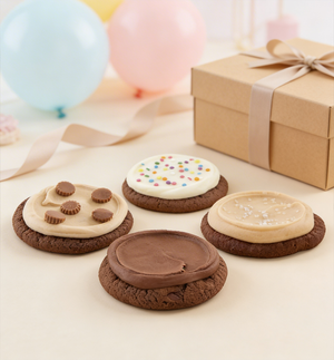 Birthday Cookie Gift Basket – 12 Gourmet Buttercream-Frosted Cookies