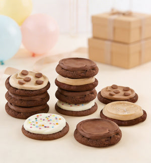 Birthday Cookie Gift Basket – 24 Gourmet Buttercream-Frosted Cookies