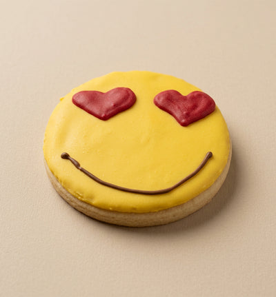 Heart-Eyes Emoji Cookie