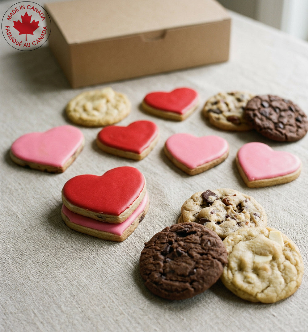 Assorted Hearts Cookie Box
