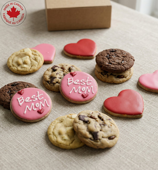 Best Mom, Hearts & Classic Cookie Box