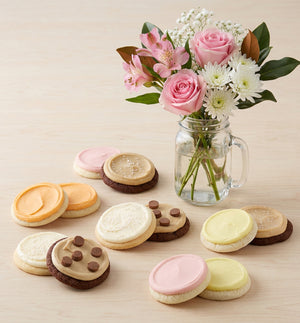 Rosy Charm in Mason Jar & Cookie Gift Set