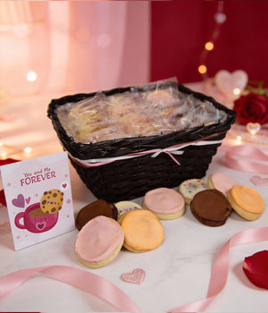 Valentine's Cookie Gift Box – 48 Gourmet Love-Themed Cookies