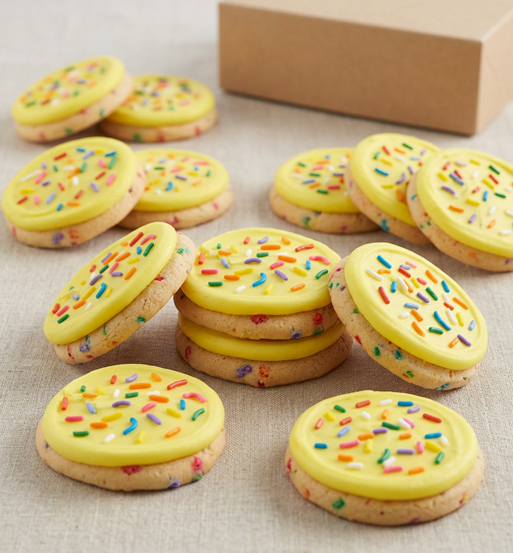 Vanilla Birthday Rainbow Sprinkles Cookies