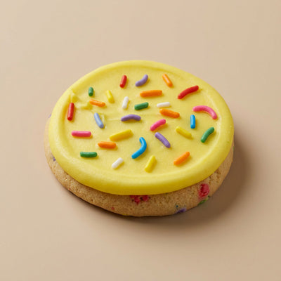Buttercream Yellow Birthday Sprinkle Cookie