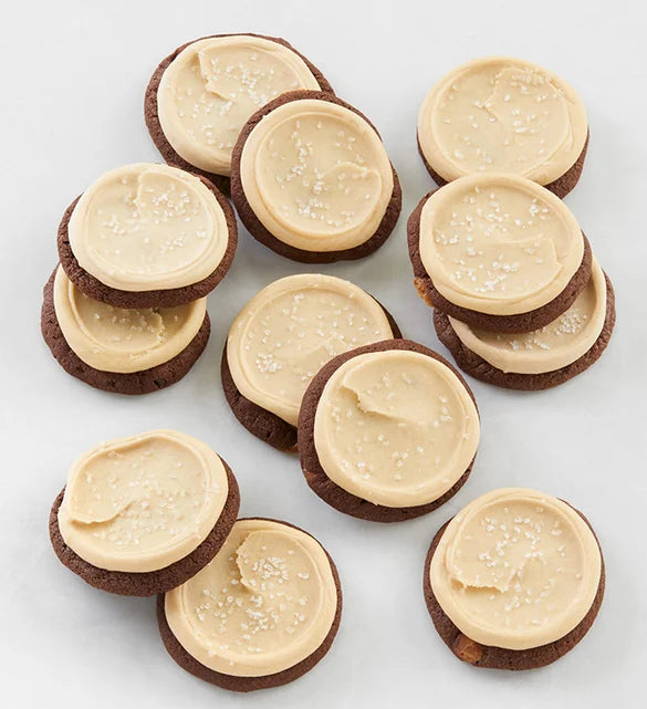 Buttercream-Frosted Salted Caramel Cookies Gift Box