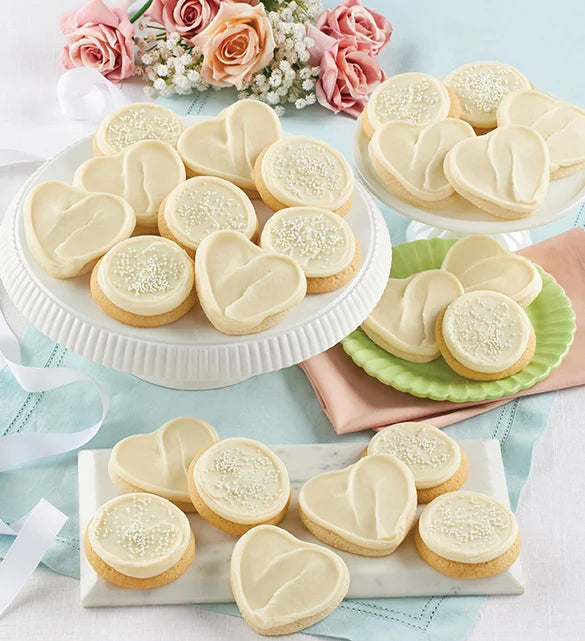 Buttercream-Frosted Wedding Cake Cookies Gift Box | Vanilla Cake-Flavored Treats
