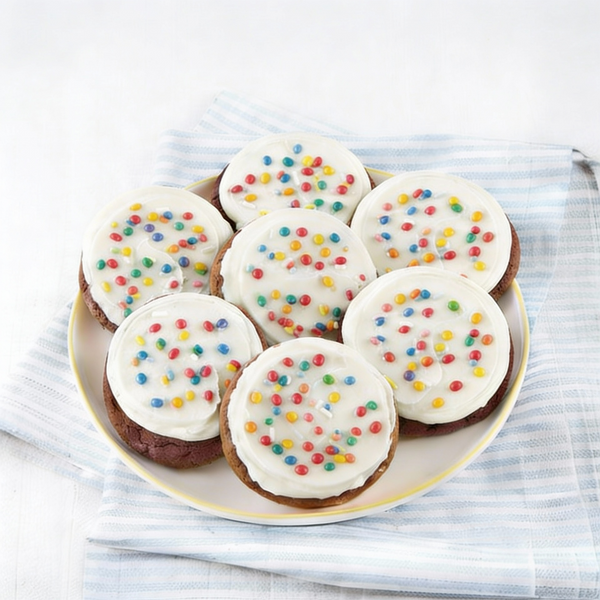 Frosted Rainbow Sprinkle Cookies Gift Box